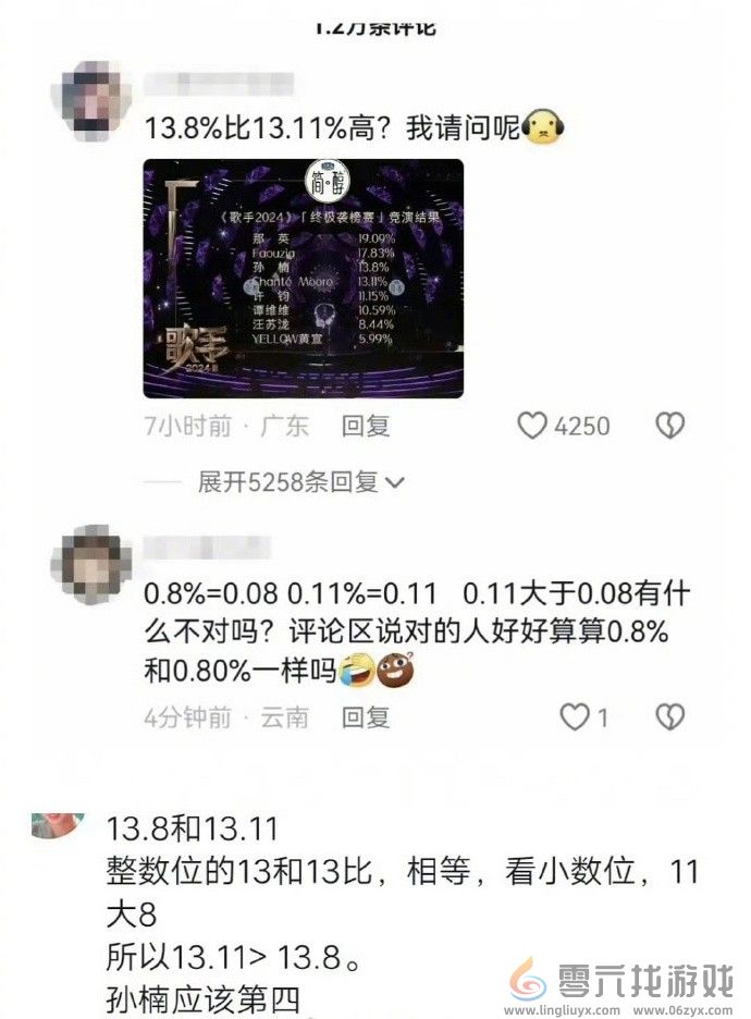 《歌手》排名引热议！13.8和13.11哪个大 网友吵翻天