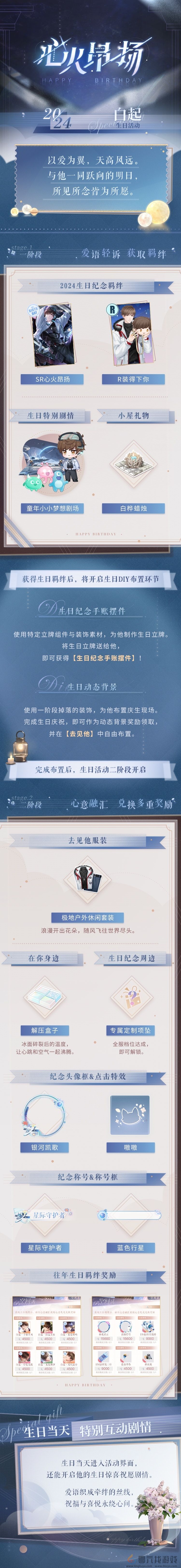 恋与制作人白起生日庆典活动怎么玩 白起生日庆典活动玩法介绍图4